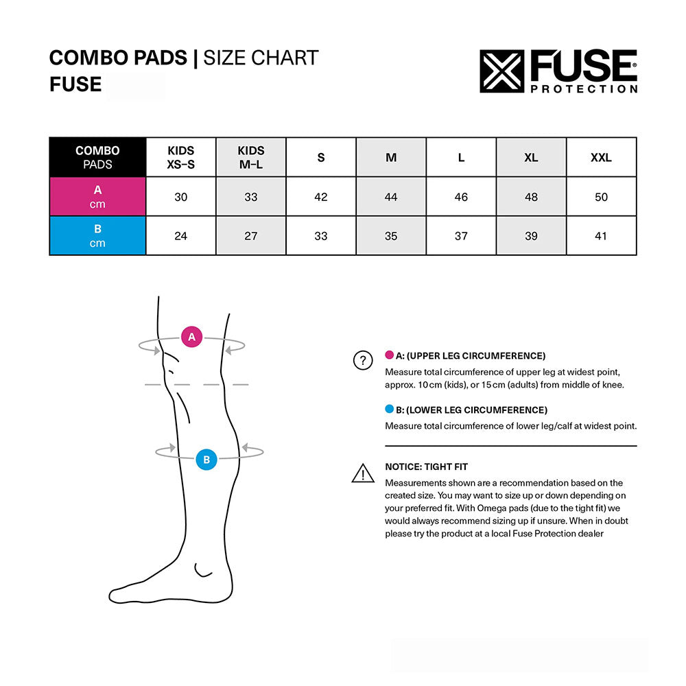 Fuse Omega 100 Knee Pad Combo